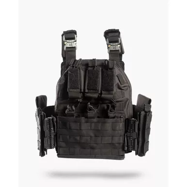 10 Ring Guard Dog Sheppard Body Armor Plate Carrier Black Quick Release