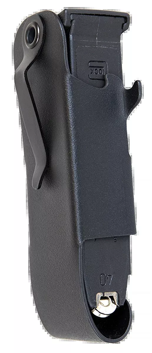 1791 Gunleather Snagmag Belt Clip Single Magazine Holster Black Leather – Right Hand, Glock 17/22/33