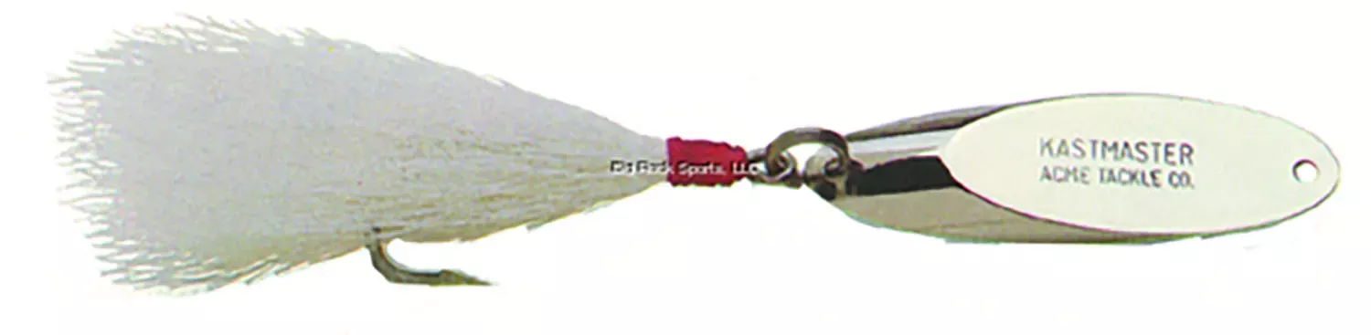 Acme Kastmaster Spoon – 1-3/8″ 1/8 oz Chrome with White Bucktail
