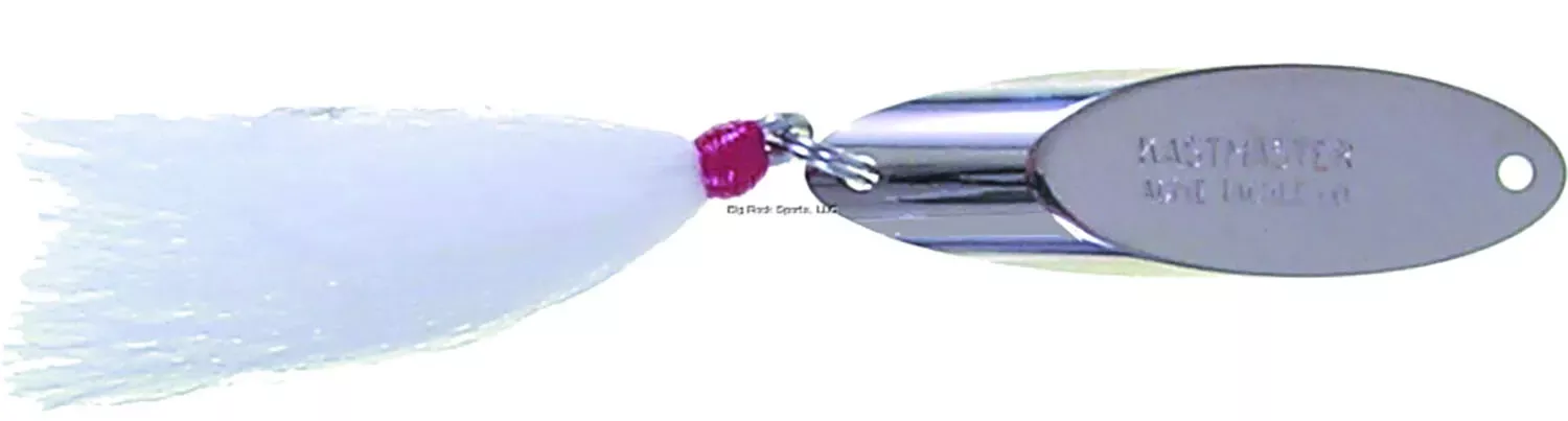 Acme Kastmaster XL Spoon – 2 3/4″ 1 oz Chrome with White Bucktail
