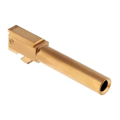 Agency Arms 9MM Luger 1-10 Twist Non-Threaded SS Barrel, Tin PVD Gold