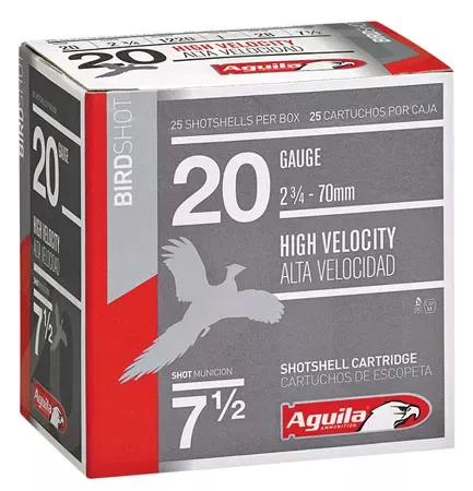 Aguila 1CHB2048 HV Field Shotshell 20 Ga, 2-3/4″, 1 oz, #8, 1220 fps
