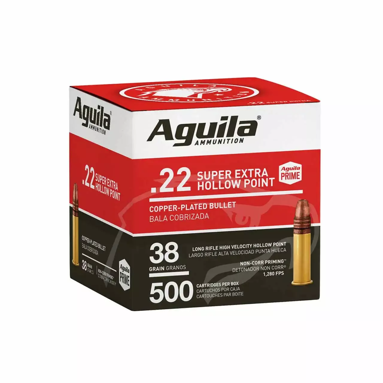 Aguila Super Extra High Velocity 22 LR 38 Gr. (CPHP) 500/Box