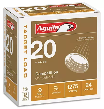 Aguila Target Load Shotshells 20ga 2.75″ 7-8 Oz #9 Shot 25 Per Box 1CHB2039