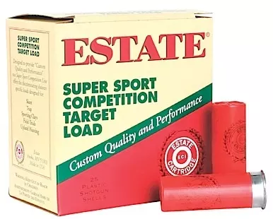 Estate Super Sport Competition Target Load 12ga 2-3-4" #7.5 Shot 1145FPS 25 Shells Per Box SS12L7.5