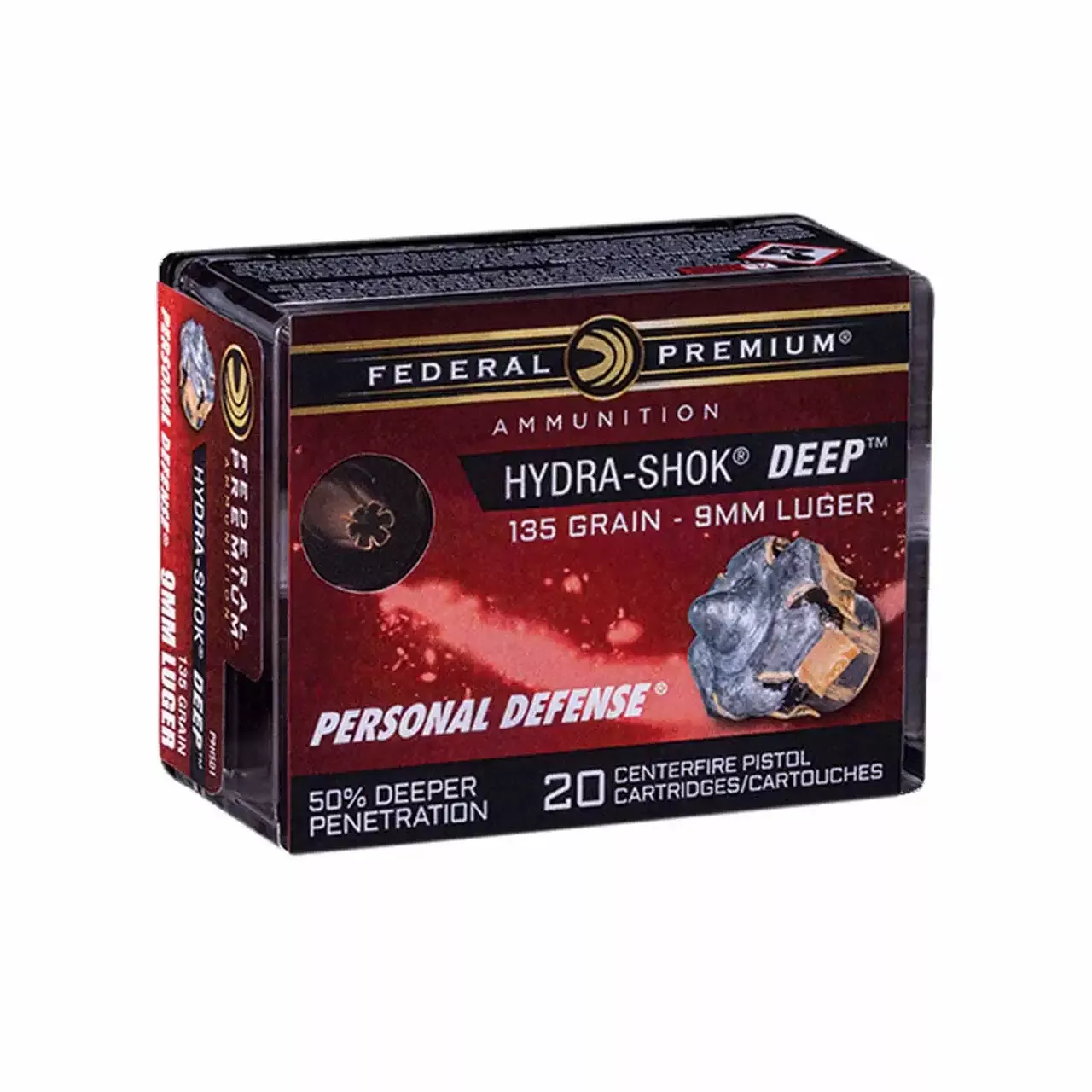 Federal 9mm Hydrashock Deep 135gr20rd Box
