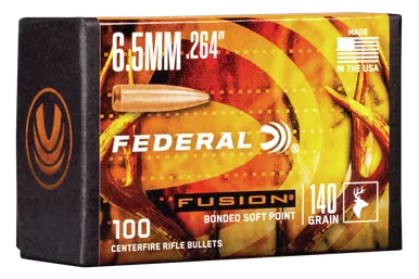 Federal Fusion Component, 6.5 Creedmoor, 140 Grain, Fusion Soft Point