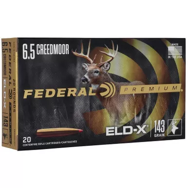 Federal P65CRDELDX1, 6.5 CREEDMOOR, 0.00" Barrel, 20 Rds, Brass