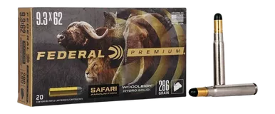 Federal P9374WH Premium Safari Cape-Shok 9.3mmx74R 286gr Woodleigh Hydro Solid 20 Per Box/10 Case