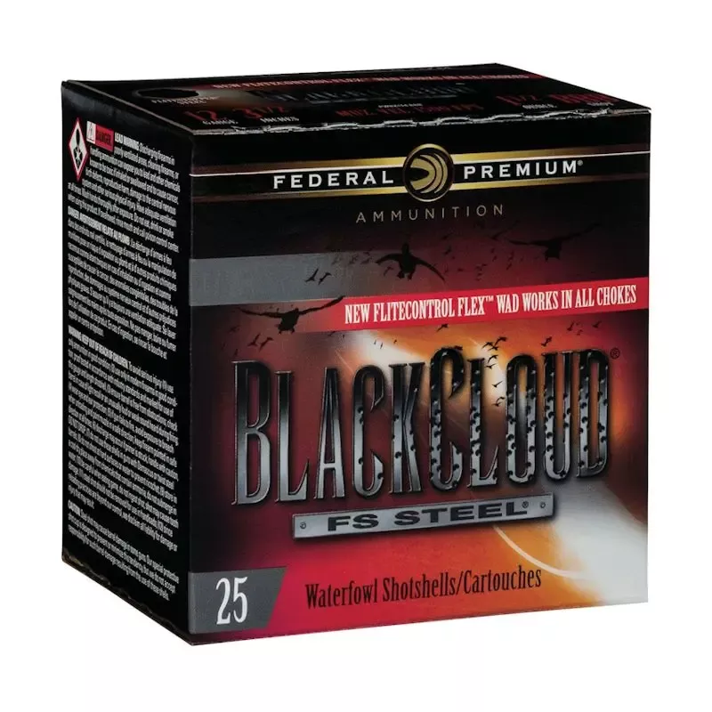 Federal Premium Black Cloud Shotshell 12GA 1 1/8 oz #BB 2 3/4″ 25/Bx