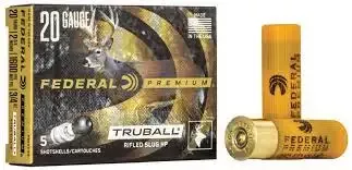 Federal Vital-Shok 20 Gauge 2.75″ 1600 FPS .75 Ounce TruBall Slug