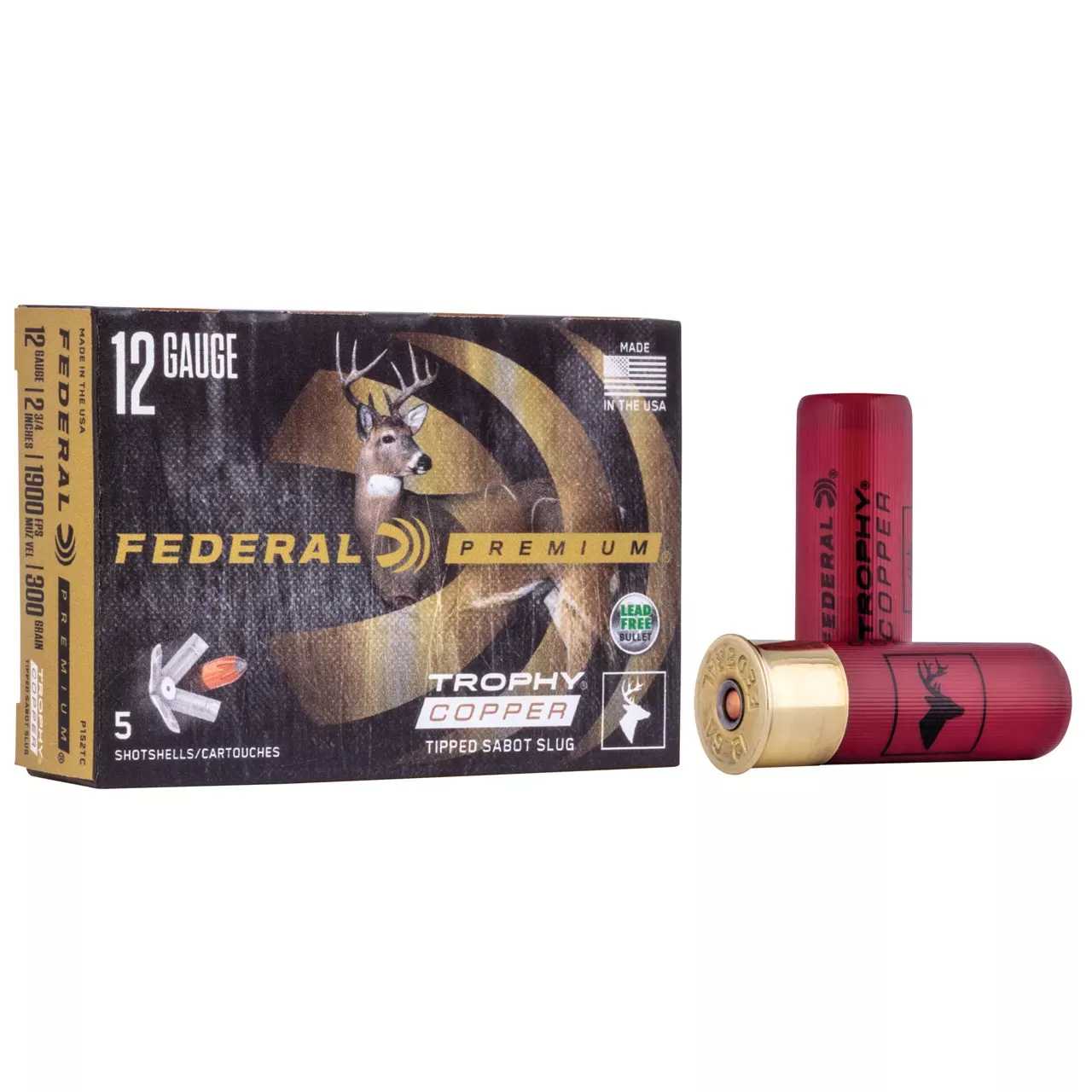 Federal Vital-Shok Trophy Copper Sabot Slug 12 Ga. 2.75″