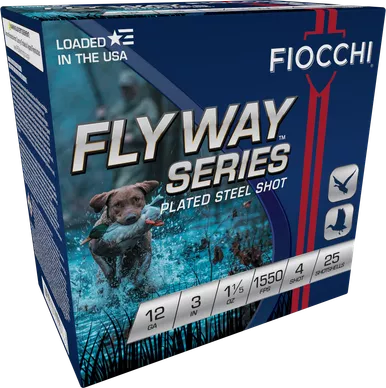 Fiocchi 123ST154 Flyway12Gauge 3" 1 1/5oz 4Shot 25 Per Box/10 Case