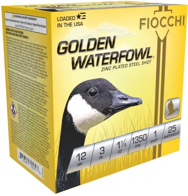 Fiocchi Golden Wtfwl 12ga, 3" Barrel, 25 Rds