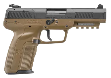 FN 3868929356 Five-seveN5.7x28mm 4.80" 20+1 Flat Dark Earth Black Steel Slide Flat Dark Earth Polymer Grip