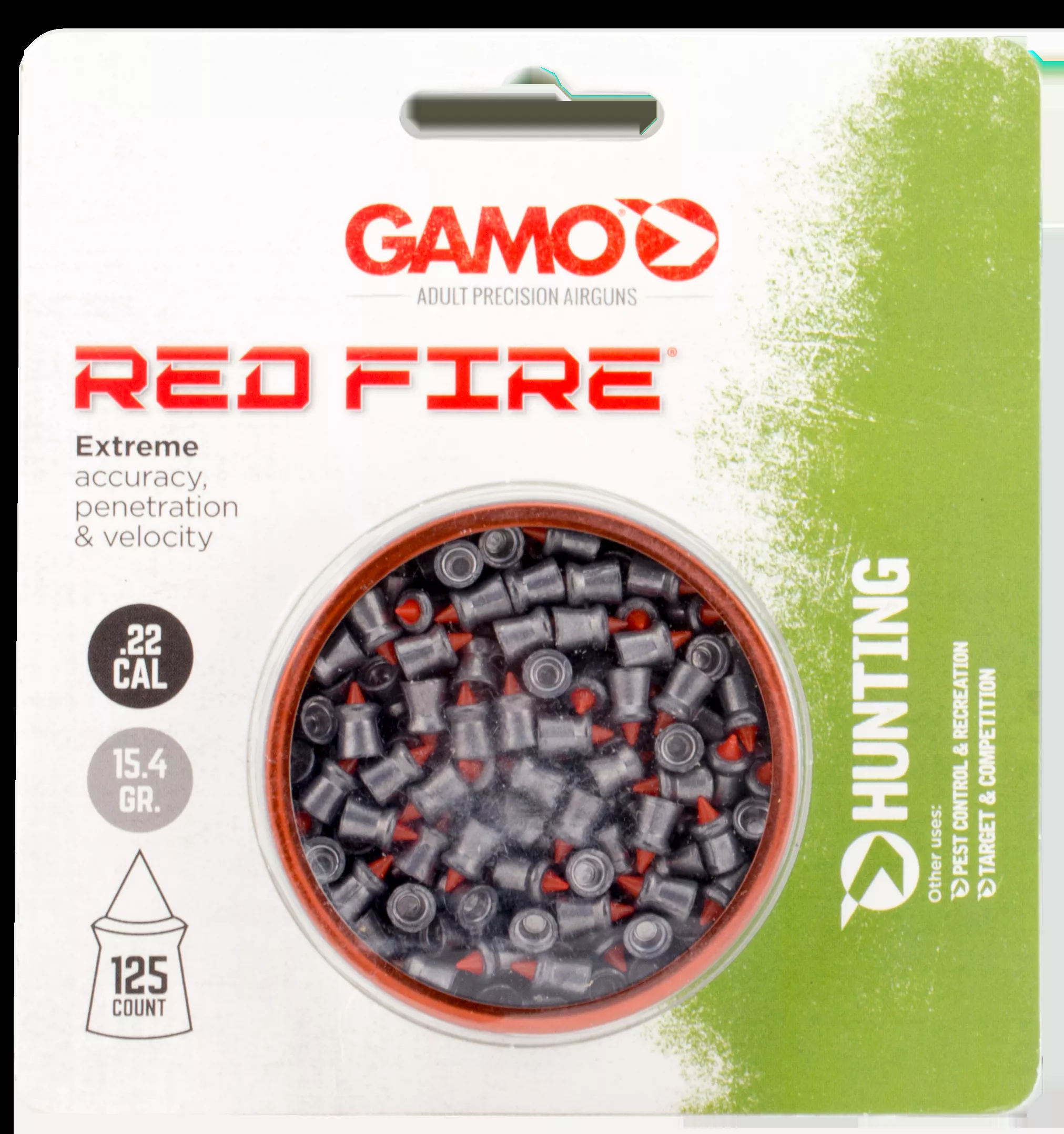 Gamo Red Fire Extreme Accuracy 22 Lead Pointed 125 Per Tin