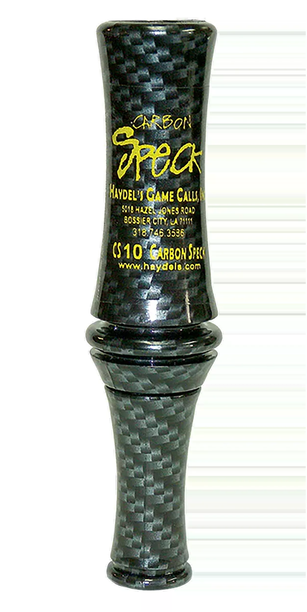 Haydels CS10 Carbon Speck Single Reed Open Call Specklebelly Goose Call - Black Carbon