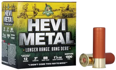 HEVI-Metal HS38088 HEVI-Metal Longer Range 12Gauge 3" 1 1/4oz BBShot 25 Per Box/10 Case