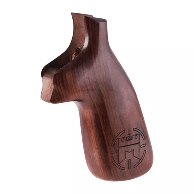 Hogue S&W N-Frame Round Butt Grip, Pau Ferro, Jerry Miculek Logo