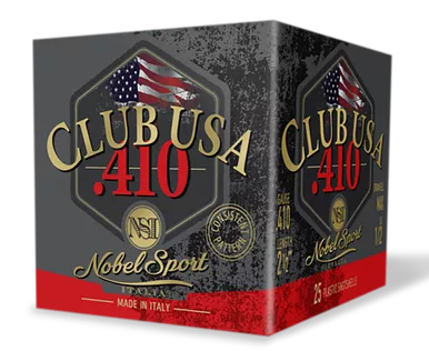 Nobel/eurosports Llc ANS4128Club USA 410Gauge 2.50" 1/2oz 8Shot 25 Per Box/10 Case