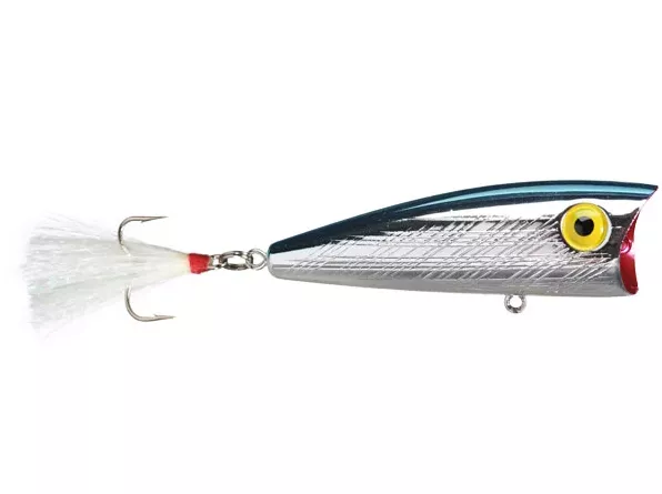 Rebel Pop-R Topwater Bait - 1/4 oz. 2.5" Silver/Blue