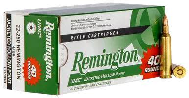 Remington Ammunition 23769 UMC Value Pack 22-250Rem 45gr Jacketed Hollow Point 40 Per Box/10 Case