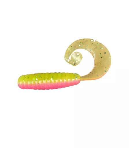 River Rock Baits 3" Single Tail Grub - Electric Rose