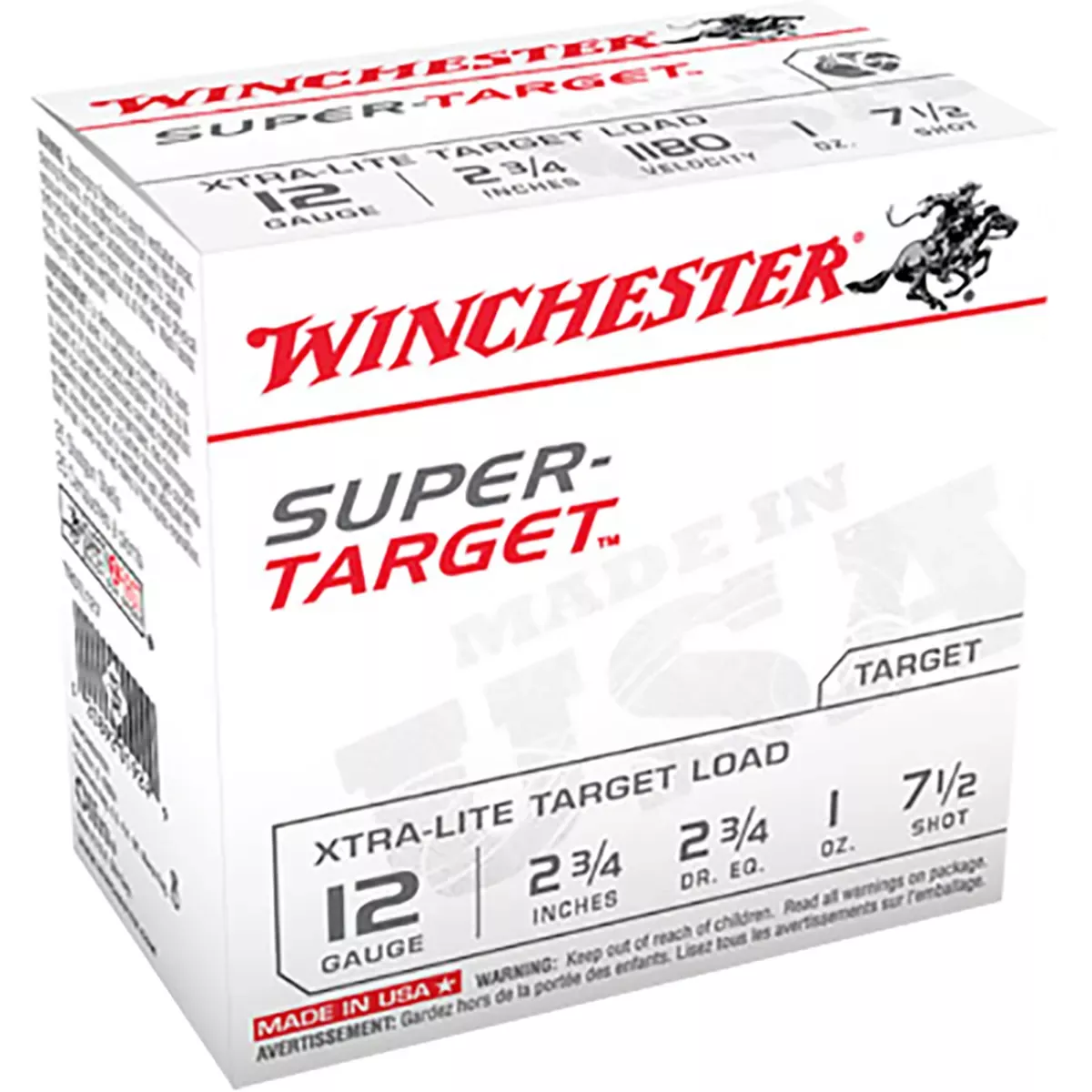 Winchester Ammo Super-Target Xtra-Lite 12 Gauge 2.75" 1 oz 1180 fps 7.5 Shot 25/Box