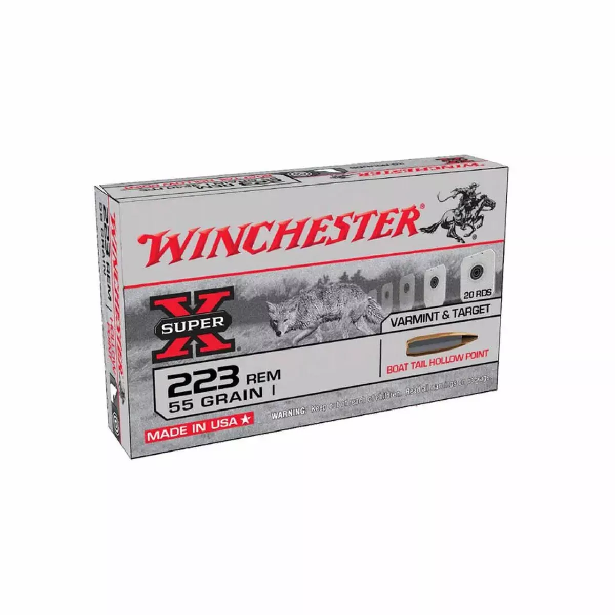 Winchester Super X 223 Rem 55 Gr BTHP