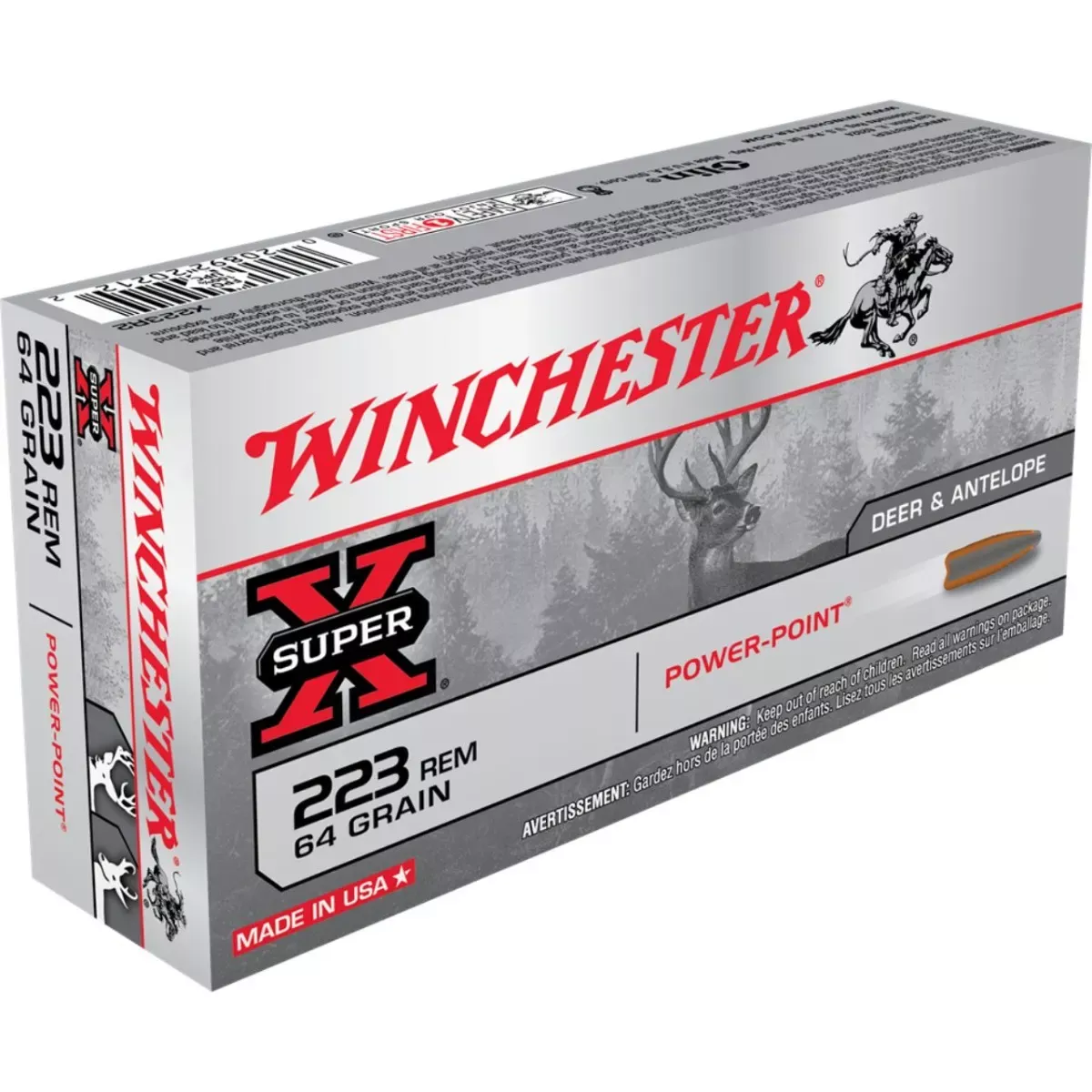 Winchester Super-X .223 Remington 64 Gr. Power-Point 20/Box