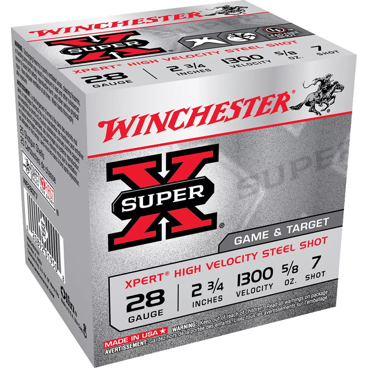 Winchester Super-X Game and Target 28 GA 2.75″ 25/Box