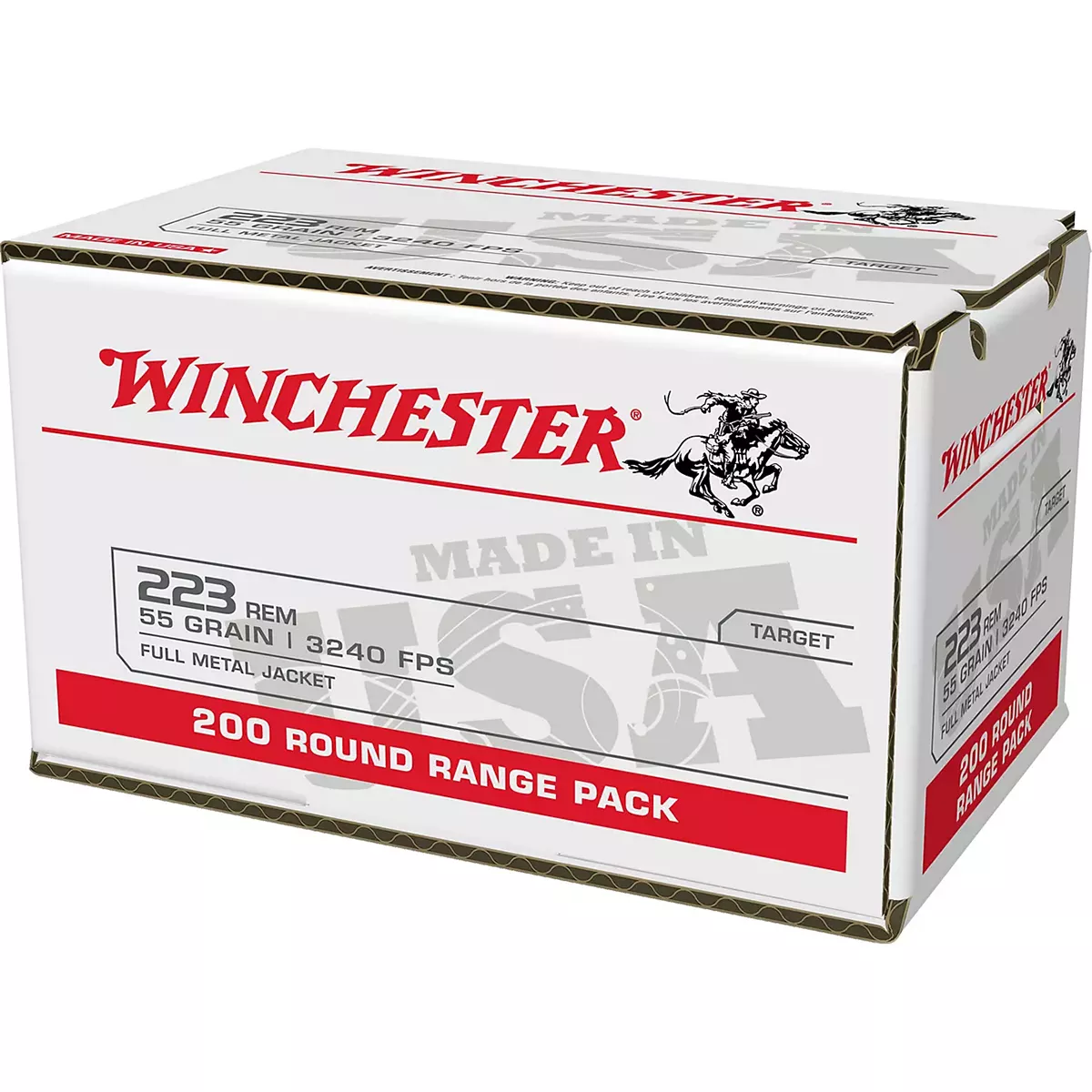 Winchester USA 223 Rem. 55 Gr FMJ 200/Box