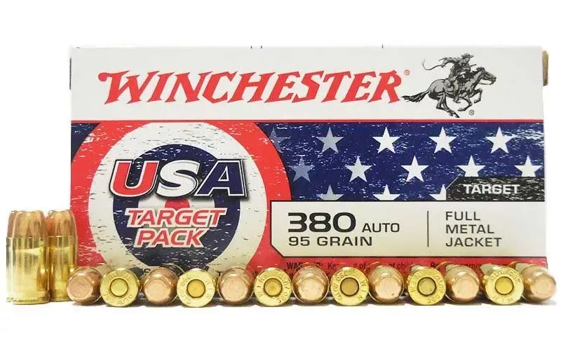Winchester USA 380 ACP Ammo 95gr FMJ 50Rds. USA4206