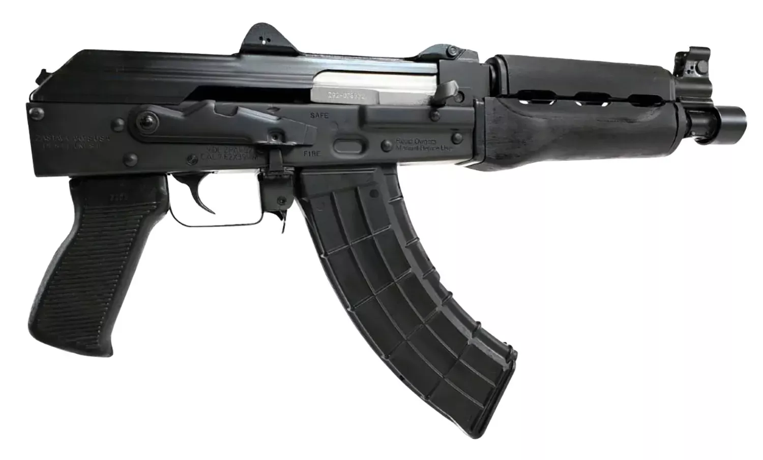 Zastava Arms ZPAP 92 7.62x39mm Pistol 10″ Black ZP92762M