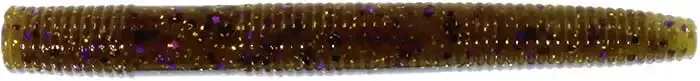 Zoom Beatdown Worm – Green Pumpkin Purple Gold