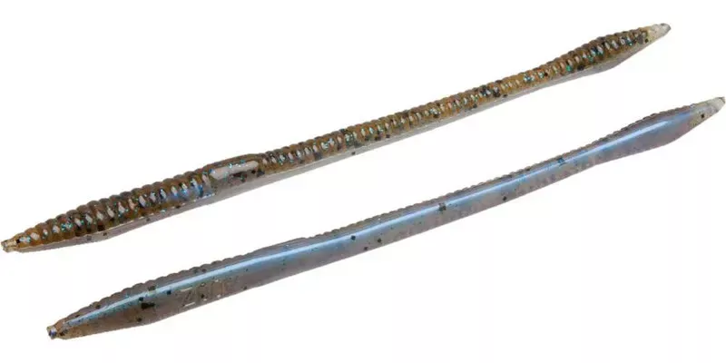Zoom Trick Worm – Green Pumpkin Blue Flash